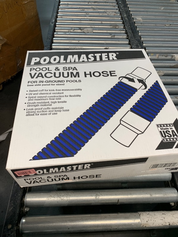 Photo 1 of ***FACTORY SEALED***Poolmaster 33430 Heavy Duty In-Ground Pool Vacuum Hose With Swivel Cuff, 1-1/2-Inch by 30-Feet,Neutral