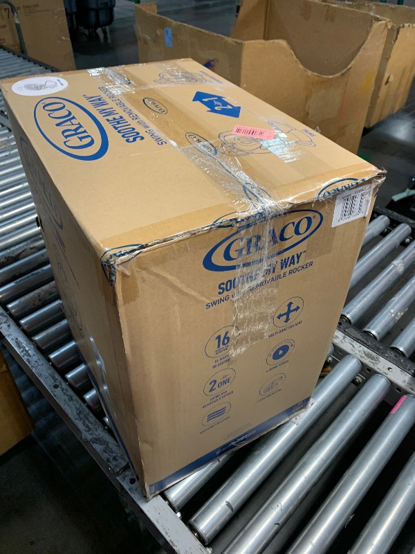 Photo 1 of **PRE OPENED, UNKNOWN IF MISSING PARTS OR FUNCTIONAL**
Graco Soothe My Way with Removable Rocker