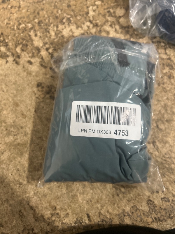 Photo 1 of (LARGE) (USED/FAIR) (BAGGED)  Pudolla Men’s 2 in 1 Running Shorts 5" Quick Dry Gym Athletic Workout Shorts for Men with Phone Pockets(Arona Blue Large)