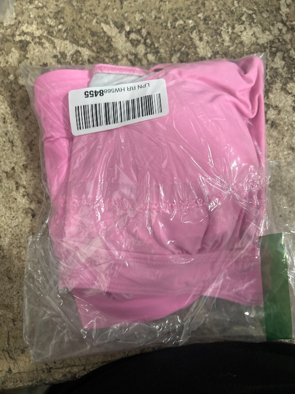 Photo 1 of Womens Plus Size Swimsuit Two Piece Tummy Control Bathing Suits High Waisted Plus Size Bikini Swimwear Pink 16 Plus