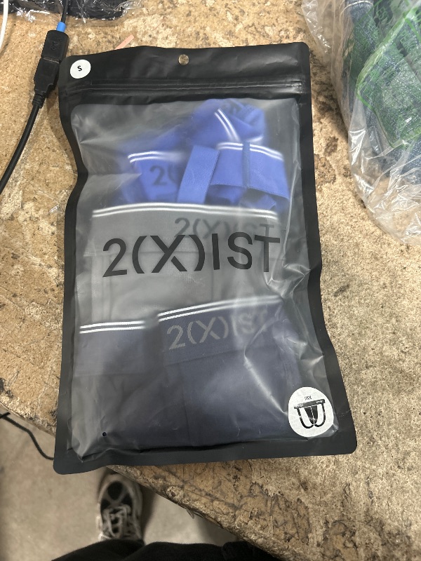 Photo 1 of 2(X)IST Men's Cotton Stretch Jock Strap 3-Pack Eclipse/Lead/Dazzling Blue, Small