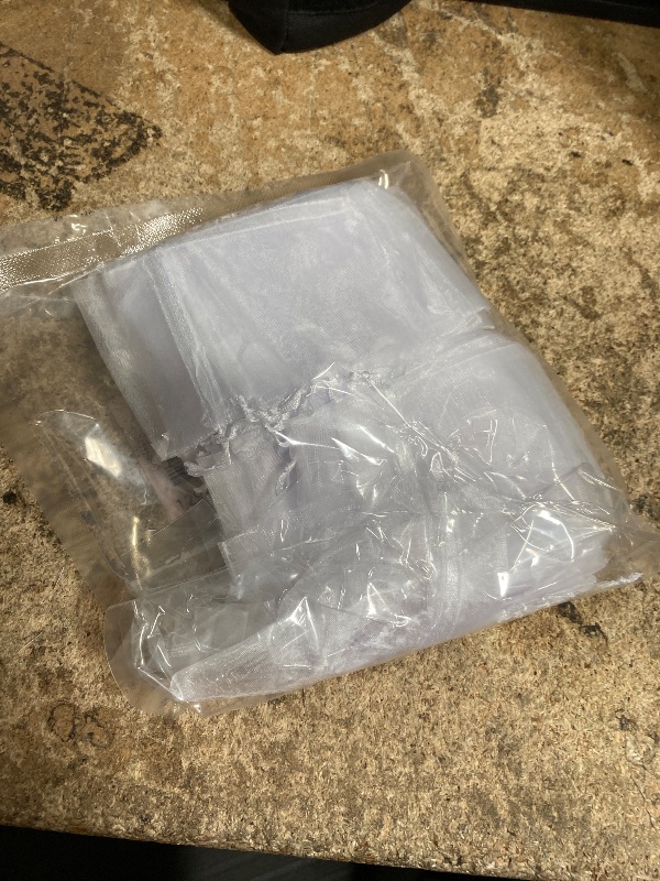 Photo 1 of 100PCS White Organza Bags, 3 x 4 inches Organza Jewelry Bags Mini Candy Organza Bags for Small Presents Jewelry Earrings Candy Treat Wedding Party Favors Mesh Pouch