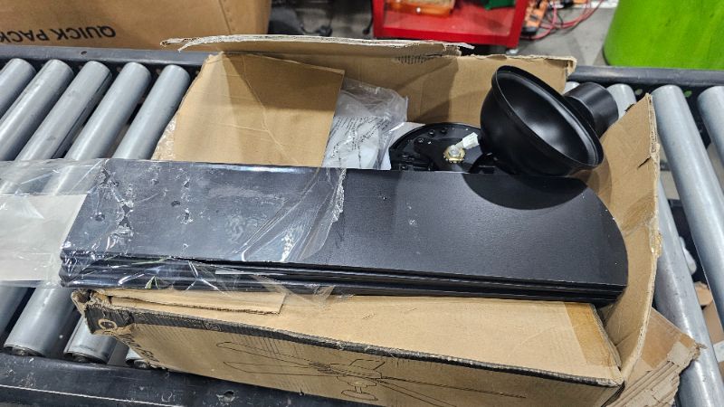 Photo 1 of ***PARTS ONLY***ZMISHIBO 52" Ceiling Fans with Lights, Black Modern Ceiling Fan with Remote, Farmhouse Indoor Ceiling Fan with Dual Finish Blades, Quiet & Strong Motor, Bright LED Light.
