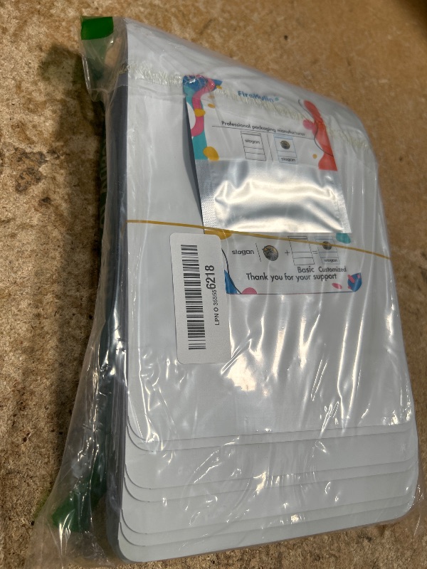 Photo 1 of 100 Pack Resealable Stand Up Bags,6.3" x 9.4" Smell Proof Pouch Sealable Foil Pouch Bags for Packaging (White)