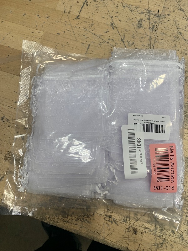 Photo 1 of 100PCS White Organza Bags, 3 x 4 inches Organza Jewelry Bags Mini Candy Organza Bags for Small Presents Jewelry Earrings Candy Treat Wedding Party Favors Mesh Pouch