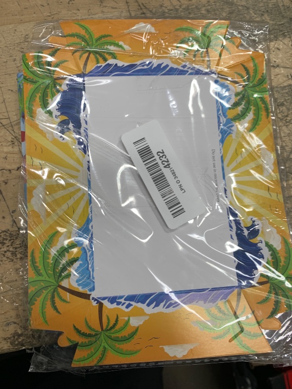 Photo 1 of 50packs Hawaiian Luau Party Decorations – Summer Pool Beach Themed Paper Food Trays, Disposable Tropical Supplies for Aloha, Birthday, Retirement Favors