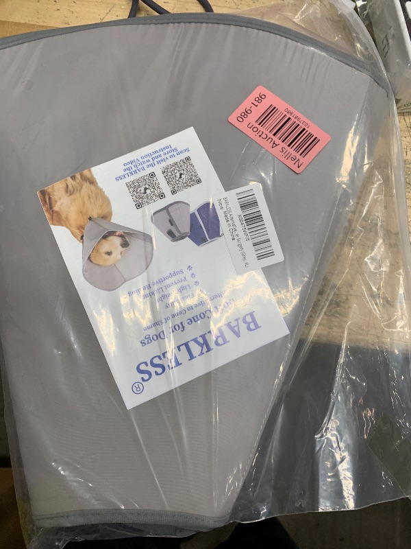 Photo 1 of BARKLESS Dog Cone, Soft Cone for Dogs After Surgery to Stop Licking, Alternative to Recovery Collar for Large Breeds, Adjustable Elizabethan Collar for Neutering and Wound Care