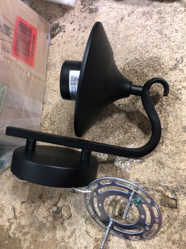 Photo 1 of *************ONLY PARTS***********LALUZ Black Outdoor Wall Lights for House, Farmhouse Waterproof Anti-Rust Porch Lights Outdoor with Mushroom Seeded Glass, Outdoor Exterior Wall Sconce Light Fixtures Wall Mount for Patio Garage
