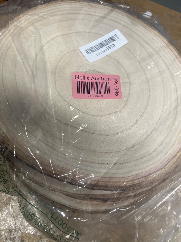 Photo 1 of **Only 9**SENMUT 10 Pcs Large Wood Slices for Centerpieces 10-11 inches Wood Rounds for Tables Decor Rustic Wood Circles for DIY Crafts and Wedding Decor Round Wooden Discs Wood Slice Ornaments