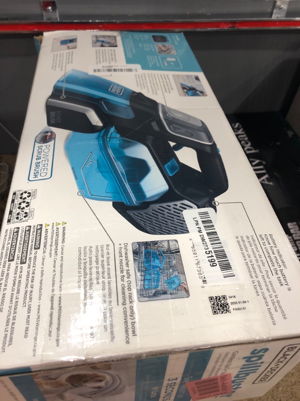 Photo 1 of (PARTIAL SET) (USED/FAIR) BLACK+DECKER spillbuster Cordless Spill + Spot Cleaner (BHSB320JP)