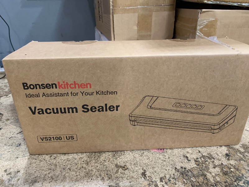 Photo 1 of [Updated 2025] Bonsenkitchen Vacuum Sealer Machine + 40 Vacuum Bags, Fast-Compact/Multi-Functional Food Vacuum Sealer with External Vacuum System, Silver