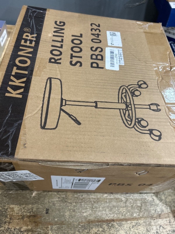 Photo 1 of (PARTIAL SET) KKTONER PU Leather Round Rolling Stool with Foot Rest Swivel Height Adjustment Spa Drafting Salon Tattoo Work Office Massage Stools Task Chair (Pink)