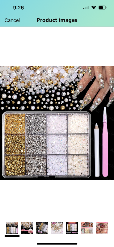 Photo 1 of 13000Pcs Flatback Pearls for Crafting (Ivory White/Beige), Assorted Size 2/3/4/5/6/8/10mm Half Pearl with 3Pcs 10ml B7000 Jewelry Glue, Bedazzling Bead for DIY Crafts Clothing Tumblers Shoes Nail Art