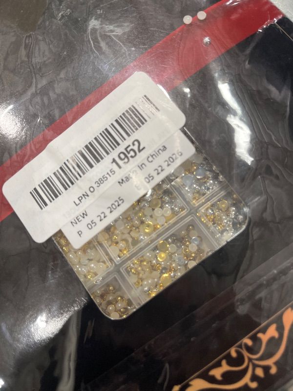 Photo 1 of 13000Pcs Flatback Pearls for Crafting (Ivory White/Beige), Assorted Size 2/3/4/5/6/8/10mm Half Pearl with 3Pcs 10ml B7000 Jewelry Glue, Bedazzling Bead for DIY Crafts Clothing Tumblers Shoes Nail Art