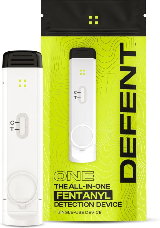 Photo 1 of  DEFENT All-in-One Fentanyl Detection Device - Single-Use, Patented Drug Test Tech for Instant, On-The-Go Detection at Festivals, Concerts, Parties, Colleges & Home - Alternative to Test Kit & Strips