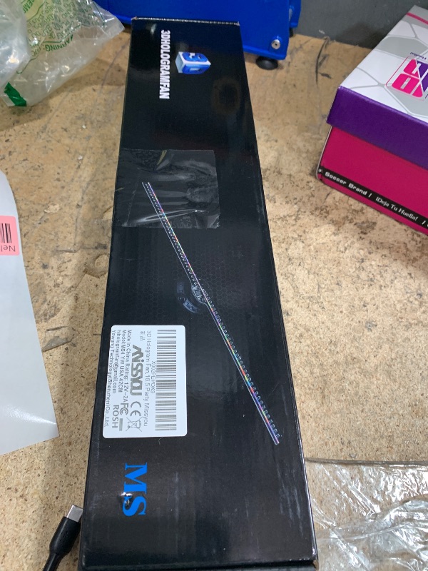 Photo 1 of 3D Hologram Fan, 42CM 3D Hologram Projector HD LED Holographic Christmas Tree Advertising Display with Remote and Bluetooth and WiFi,1500 Video Library and for Business,Bar,Halloween Missyou 16.5 Inch
