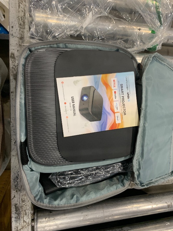 Photo 1 of [2025 Netflix-Official | 386+ Built-in Apps] DBPOWER E2 Smart Projector with WiFi and Bluetooth, Mini Projector 4K Support with Netflix, Youtube, Disney+, Hulu, Max, Crunchyroll w Portable Case