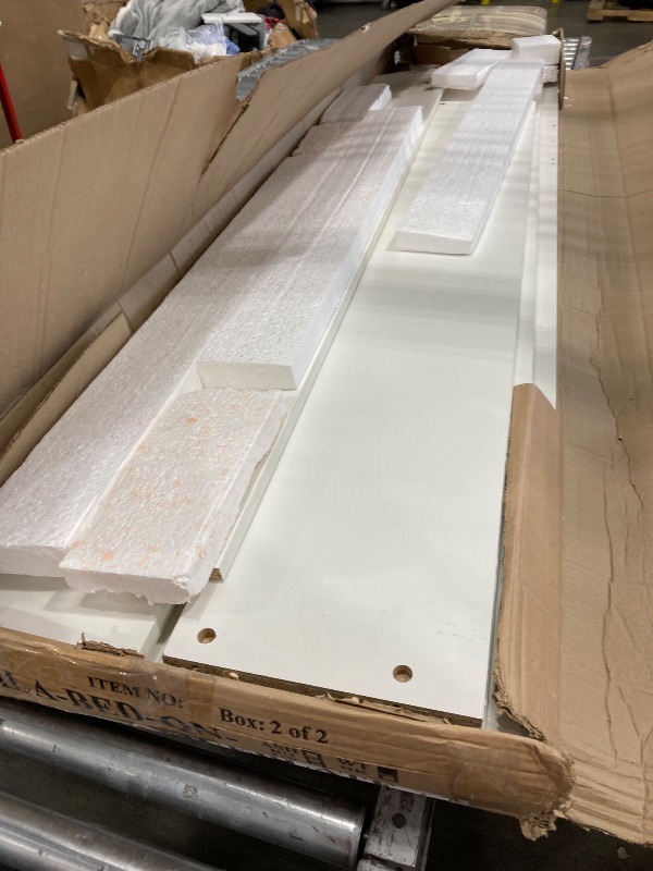 Photo 1 of ***************box 2 of 2 only ***************
Oakland Living Easy-Lift Queen Murphy Wall Bed in White with Shelf