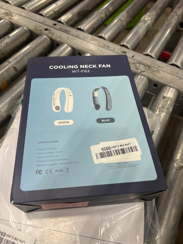 Photo 1 of 1S Cool Down 30°F Neck Fan with Double Semiconductor Coolers, 360° Surrounded Personal Fans Air Conditioner that Blow Cold Air, 8H lasting Portable Fan with 3 Speed, Gifts for Men Women Outdoor Travel