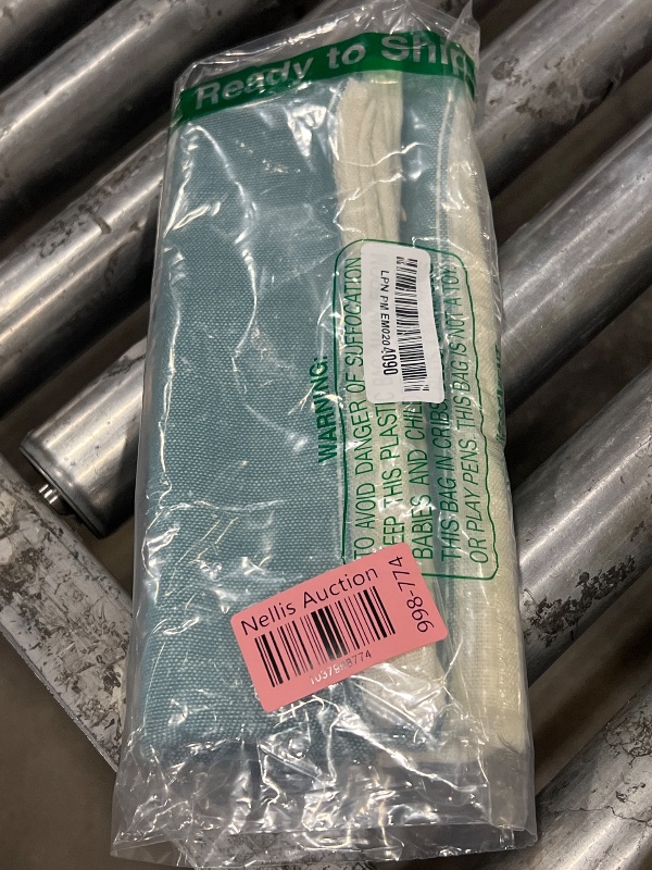 Photo 1 of AmHoo Pack of 2 Farmhouse Stripe Check Throw Pillow Covers Set Case Cotton Linen Decorative Pillowcases Cushion Cover for Couch Bench Sofa 12x20Inch Teal Blue