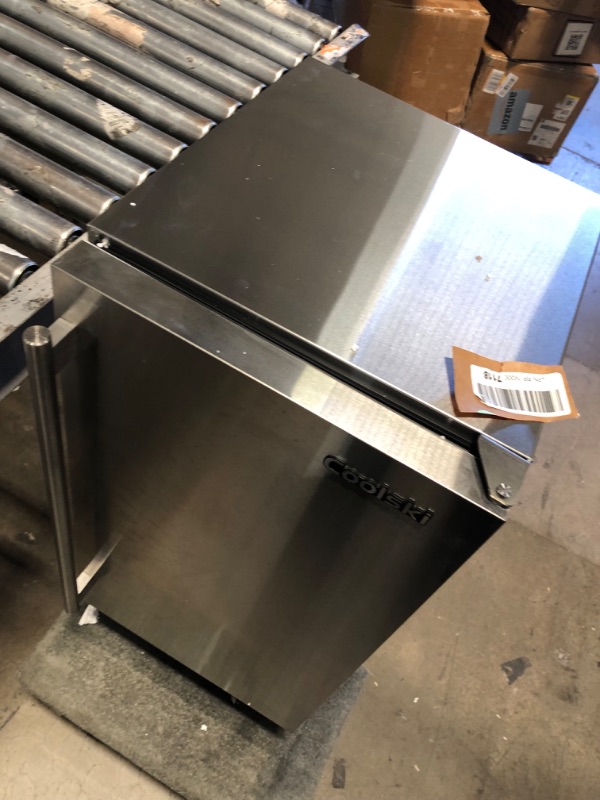 Photo 1 of Coolski Under Counter Ice Maker Machine, Stainless Steel Built-in Freestanding Ice Maker for Commercial & Home Use, 80 Lbs/Day, 30 Lbs Storage, Self Cleaning, Thicknesses Adjustable