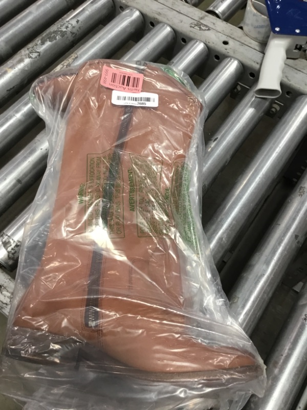 Photo 1 of **double Left Boot** Frye Melissa Inside Zip Riding Boots for Women Featuring Supple Leather Lining with Rubber Infused Leather Outsole and Signature Hardware – 14 ¾” Shaft Height, Cognac - 6M