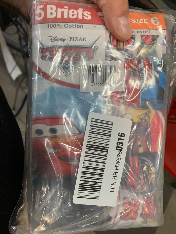 Photo 1 of Disney Boys Pixar Cars 100% Cotton Underwear With Lightning Mcqueen, Mater, Cruz & More Sizes 18m, 2/3t, 4t, 4, 6 And 8 Briefs, 5-pack Brief, 6 US