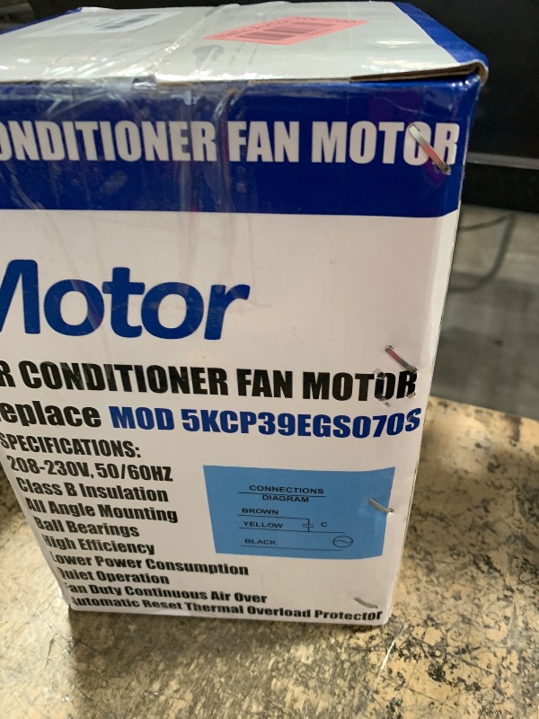 Photo 1 of 5KCP39EGS070S Condenser Fan Motor OEM Standard-1/4 HP 208-230V 1100 RPM Compatible with Genteq #3905 Replaces HC39GE237 HC39GE237A HC39GE236A HC39GE234A Fan Motor for Ac Unit-Inclusive Capacitance