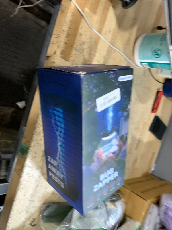 Photo 1 of Bug Zapper Outdoor, 2025 Upgraded 3 in 1 Rechargeable Bug Zapper with 5000mAh Battery & LED Night Light, 4000V Cordless Waterproof Mosquito Zapper for Outside,Patio,Backyard,Garden Black