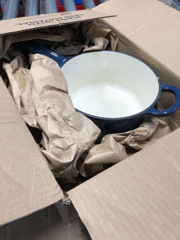 Photo 1 of ***MISSING ITEMS*** QuliMetal Nonstick Enameled Cast Iron Cookware Set, Frying Pan Skillet- 7-Pcs Pots and Pans with Lid, Healthy Round Dutch Oven Pot for Sourdough Bread Baking, Oven Safe up to 500° F or on All Stovetop