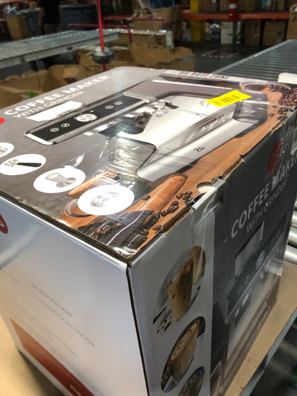 Photo 1 of **PARTS ONLY** Espresso Machine with Grinder & Milk Frother - 20 Bar Professional Coffee Maker with 95 oz Removable Water Tank for Home Brewing Lattes and Cappuccinos - Stainless Steel