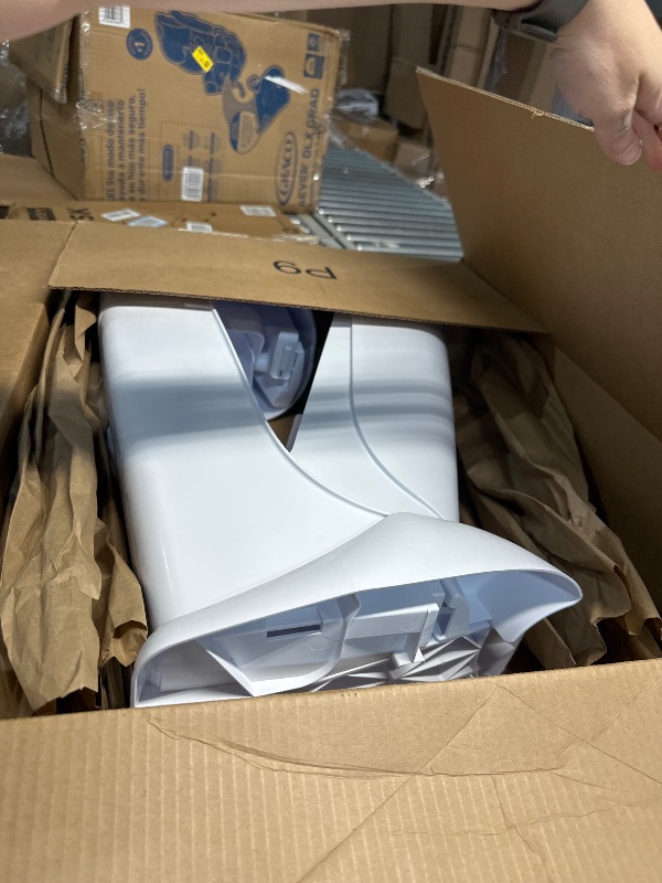 Photo 1 of ***DAMAGED - DOOR RIPPED OFF -  TRASH CAN ONLY - NO REFILL BAGS - SEE PICTURES***
Diaper Genie Disposal System, White, Diaper Trash Can White