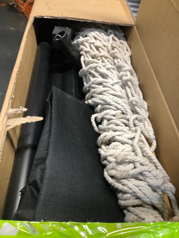 Photo 1 of *** photo stock for reference****  Hammocks 9FT Double Hammock with Sturdy Steel Stand and Durable Fabric, Camping Lace Hammocks Include Portable Carrying Case, 450 LB