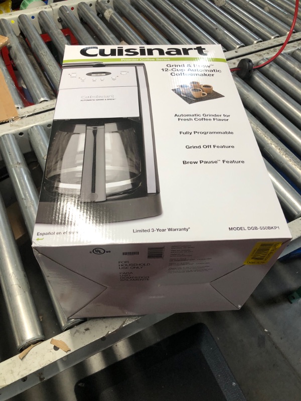 Photo 1 of *** factory sealed *** Cuisinart DGB-550BKP1 Automatic Coffeemaker Grind & Brew, 12-Cup Glass, Black