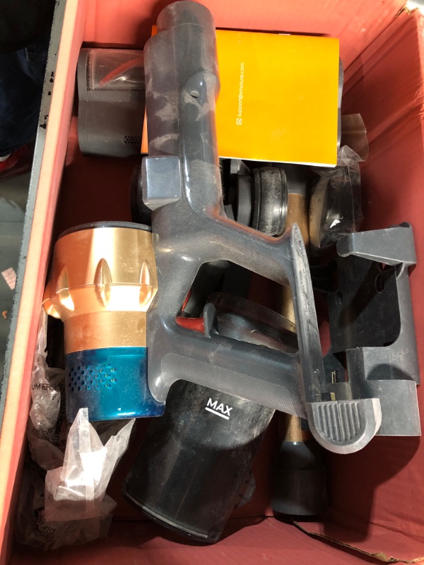 Photo 1 of ***(NO RETURNS OR REFUNDS/ FOR PARTS ONLY/ MAJOR DAMAGE)***
Cordless Vacuum Cleaner, 550W 45KPA 60 Mins Runtime Self-Standing Vacuum Cleaners for Home, Stick Vacuum with Charging Dock Station Removable Battery, Handheld Vacuum for Pet Hair/Carpet/Floor