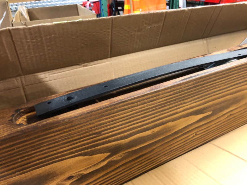 Photo 1 of ***DAMAGED - WOOD SPLITTING APART HARDWARE BENT - SEE PICTURES***
BoscoMondo Rustic Fireplace Mantel Floating Shelf - 66'' X 7'' X 3'' Solid Pine Wood - Wall Decor