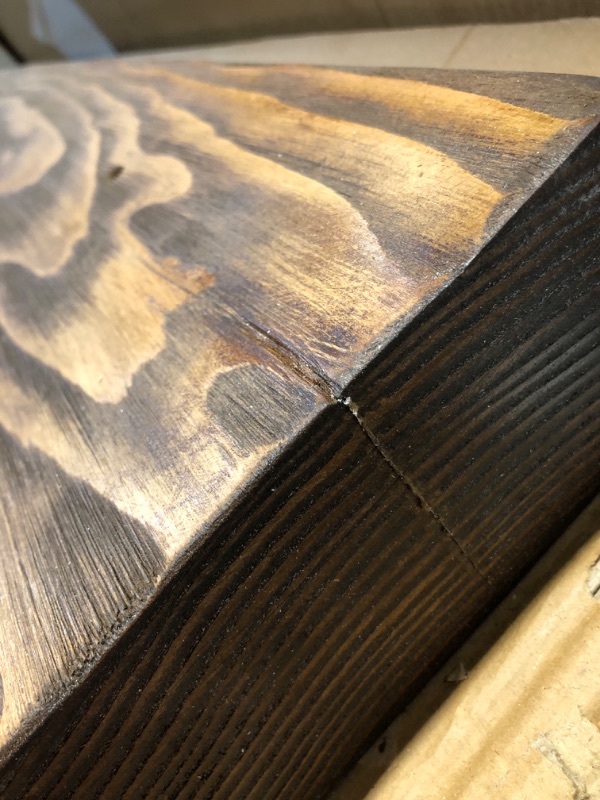 Photo 1 of ***DAMAGED - WOOD SPLITTING APART HARDWARE BENT - SEE PICTURES***
BoscoMondo Rustic Fireplace Mantel Floating Shelf - 66'' X 7'' X 3'' Solid Pine Wood - Wall Decor