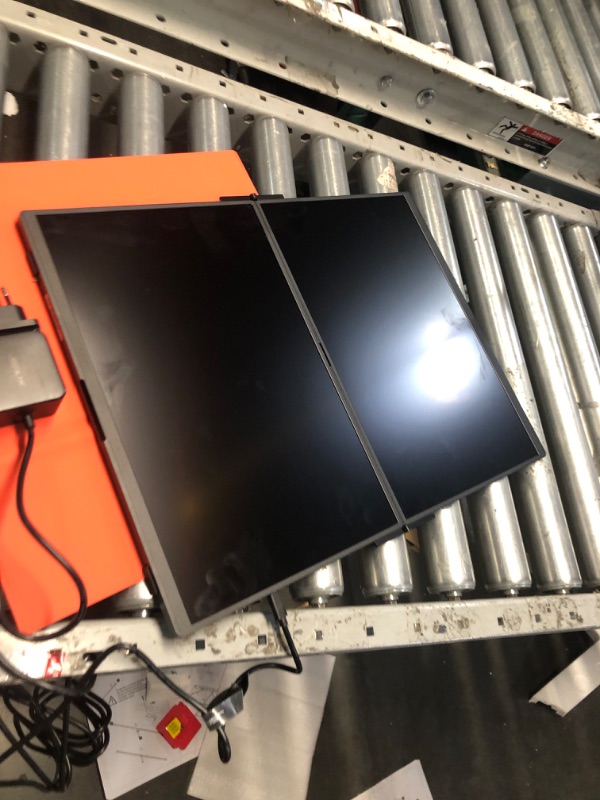 Photo 1 of (UNABLE TO TEST FOR POWER)
JSAUX FlipGo 16" Pro 2.5K Dual Screen Portable Monitor, Triple Laptop Screen Extender | DisplayLink | HiDPI | One Cable to Dual IPS Screen | Built-in HUB | Magnetic Design for Windows, Linux, MacOS