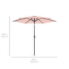 Photo 1 of allen + roth 9-ft Aluminum Auto-tilt Market Patio Umbrella