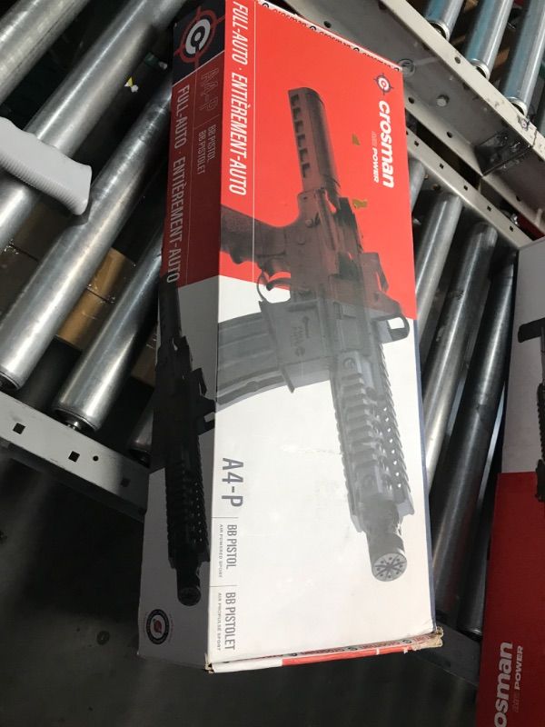 Photo 1 of (damaged)(sold for parts) Crosman A4 Pistol (Black) CO2 Powered, Full Auto BB Air Pistol