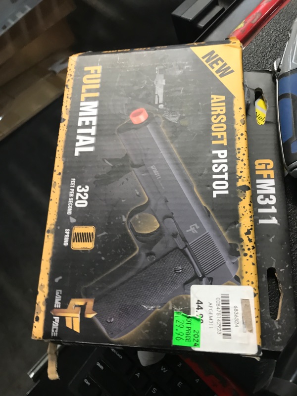 Photo 1 of ***NONREFUNDABLE**FOR PARTS ONLY**
Game Face APGFM311 Full Metal GFM311 Spring-Powered Airsoft BB Pistol