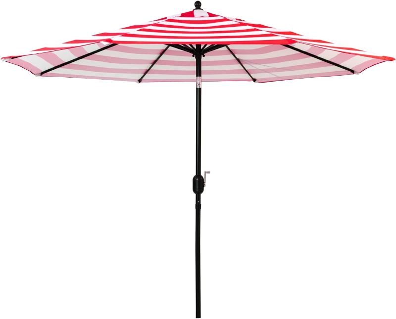 Photo 1 of ***DAMAGED - STOCK PHOTO FOR REFERENCE ONLY - SEE COMMENTS***
Patio Umbrella Outdoor Table Umbrella with Sturdy Ribs (Red and White)