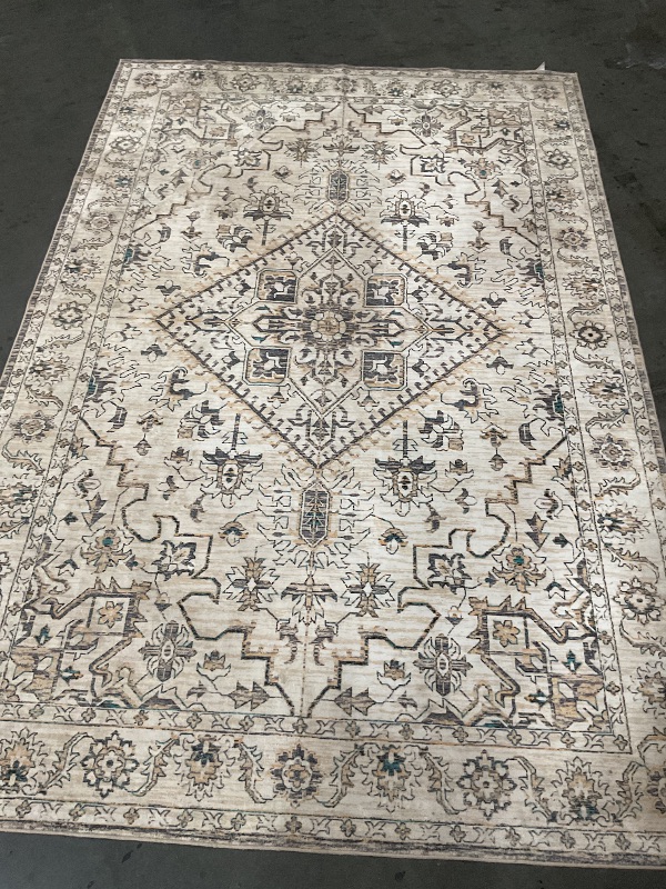 Photo 1 of Collive Washable Area Rug 6x9, Neutral Boho Rugs for Living Room Rugs 6x9 