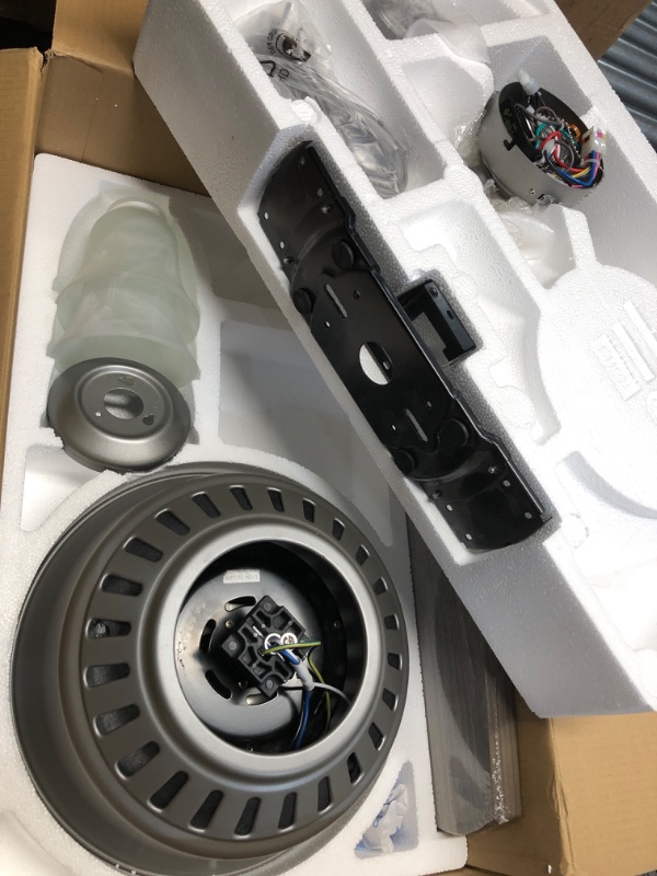 Photo 1 of ***(PARTS ONLY/ NON REFUNDABLE/ NO RETURNS OR REFUNDS)***
Hunter Fan Company, 51113, 52 inch Builder Matte Silver Low Profile Ceiling Fan with LED Light Kit and Pull Chain
