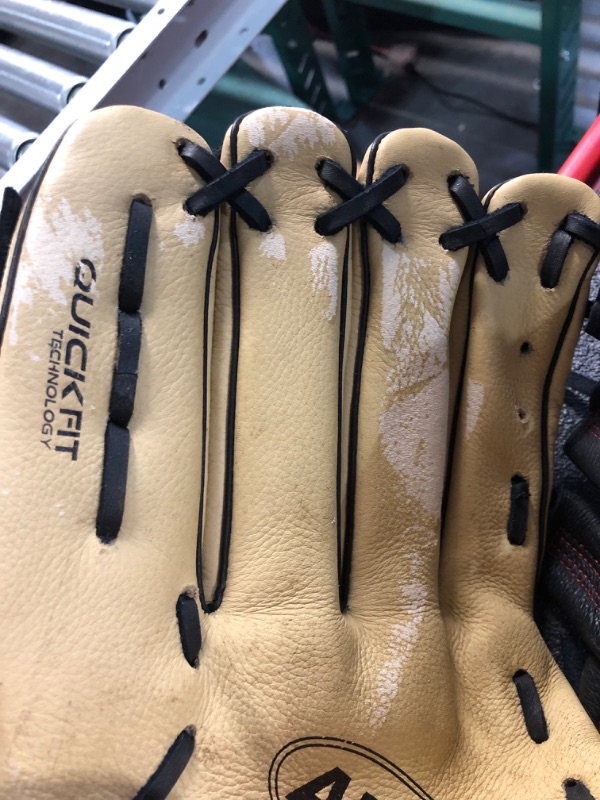 Photo 1 of ***(MINOR DAMAGE)***
Wilson A500 12.5" Outfield Youth Baseball Glove - Left Hand Throw, Blonde/Red/Black