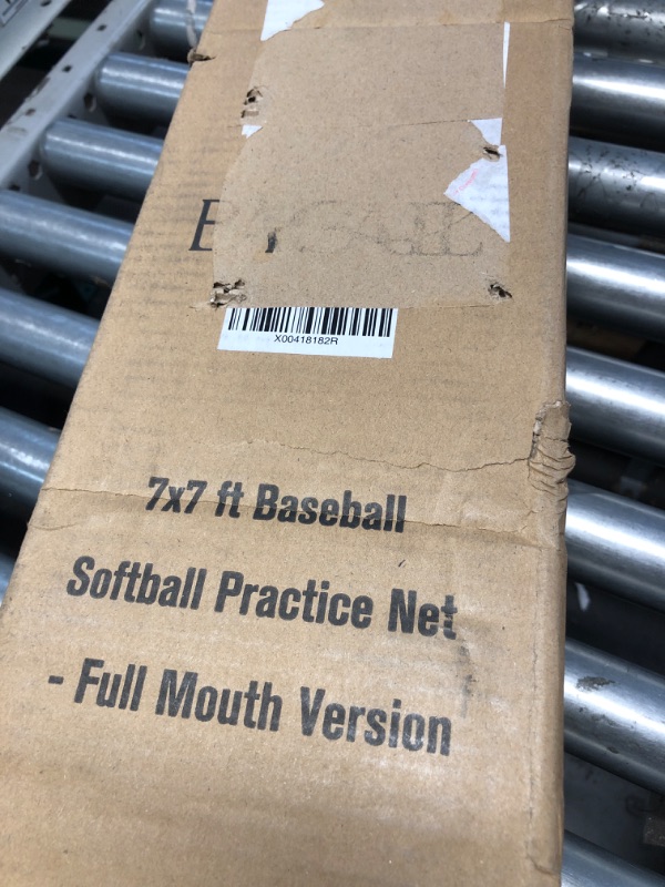 Photo 1 of (No refund)(sold for parts only)BAGAIL 7x7 ft Baseball & Softball Practice Net with Bow Frame for Batting, Hitting, Pitching, Portable Baseball Throwing Net 