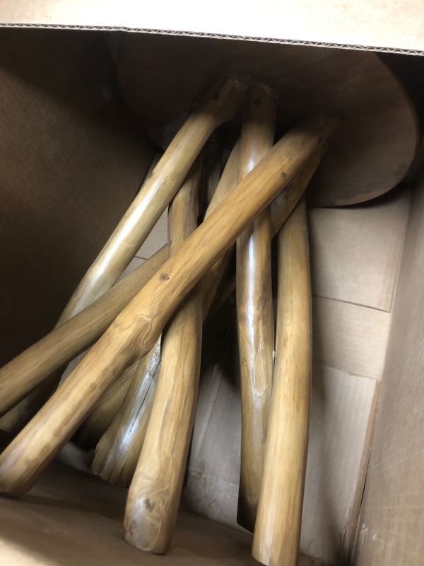 Photo 1 of WELLAND 16" Teak Wood Stick Leg End Table