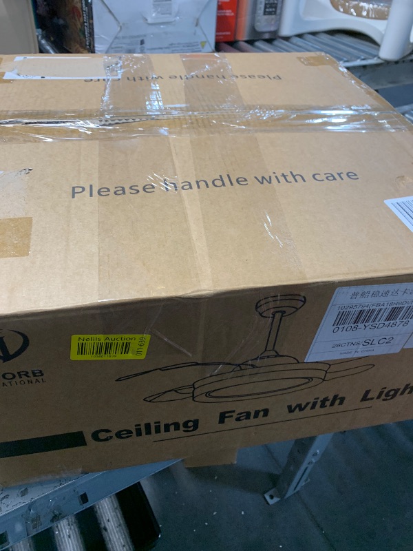 Photo 1 of NEWORB 42Inch Retractable Ceiling Fans with Lights Remote Control Caged Industrial Farmhouse Ceiling Fans Rustic Black Ceiling Fan for Living Room Bedroom Patio Kitchen