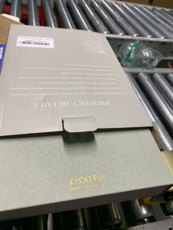 Photo 1 of (GOOD/FAIR) Beautiful Decorative Books - Set of 2 Linen Boxes Enhance Your Coffee Table, Bookshelf or Mantle Decor - Aesthetic Fake/Faux Books for Modern Home Decoration, Photo Storage and as a Keepsake Box