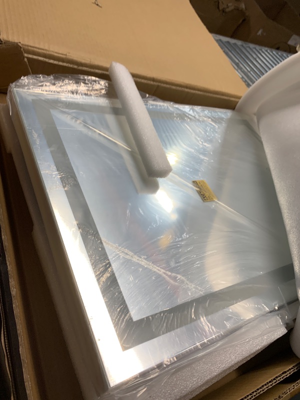 Photo 1 of *USED LIGHT BROKEN*Hasipu Vanity Mirror with Lights, Lighted Makeup Mirror with 10X Magnification, Dimmable 3 Modes, Touch Screen Control, Led Makeup Mirror 17 x 22 Inch